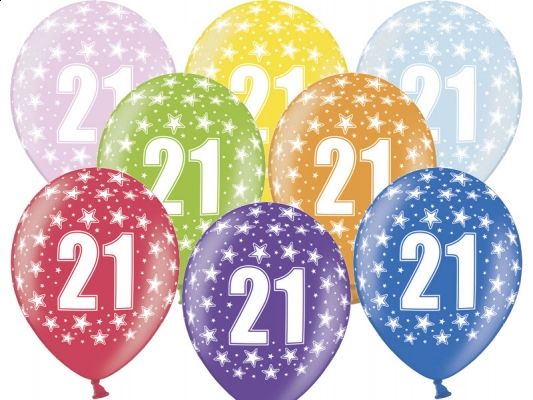 Balony z liczbą 21